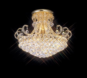 IL30007  Pearl Crystal Chandelier 12 Light (18.3kg) French Gold